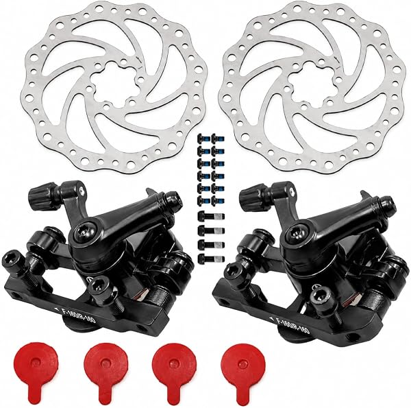 Kit Freio Disco Mecânico Absolute 160mm Pinças Preto